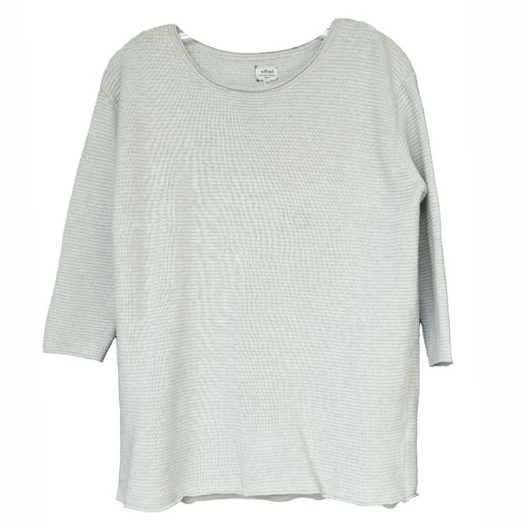 Aritzia Silk Cashmere Sweater Wilfred Mariner Knit Minimal Off White Pullover - Picture 1 of 9